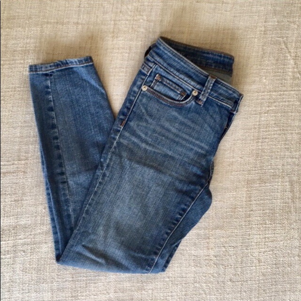 LOFT modern skinny ankle jeans in light wash